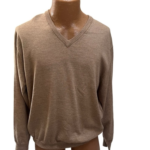 Jos. A. Bank Other - Jos A Bank Men Signature Collection Caramel Merino  Wool Lightweight Sweater XXL